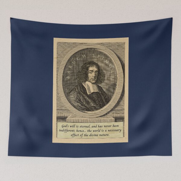 Item preview, Baruch Spinoza quote: God's will is eternal, and has never been indifferent; hence... the world is a necessary effect of the divine nature. designed and sold by artbleed.