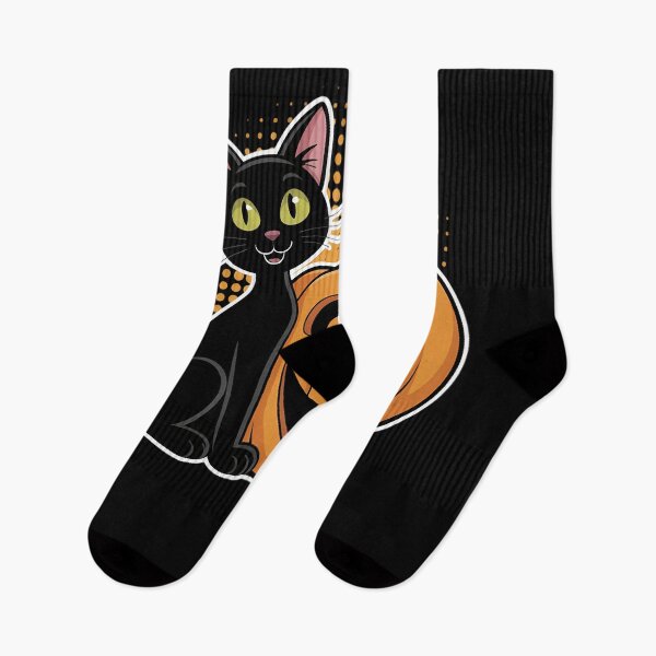 Item preview, Black Cat Feline Feral Pumpkin Halloween Day Trick Or Treat designed and sold by BiellaSar.