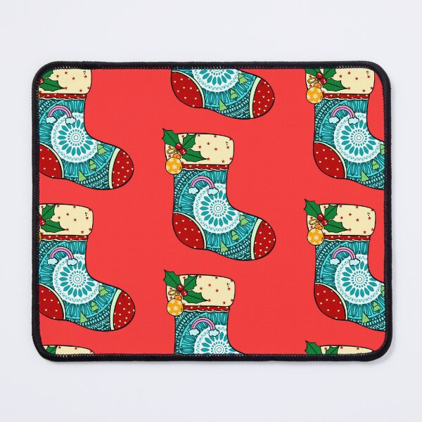 Item preview, Cute Festive Christmas mandala red stocking filler cozy joy happy holiday vibes designed and sold by DivineMandala.