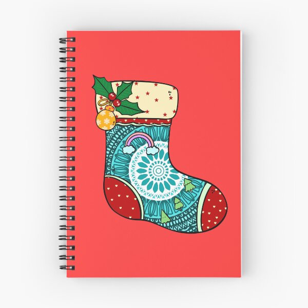 Item preview, Cute Festive Christmas mandala red stocking filler cozy joy happy holiday vibes designed and sold by DivineMandala.
