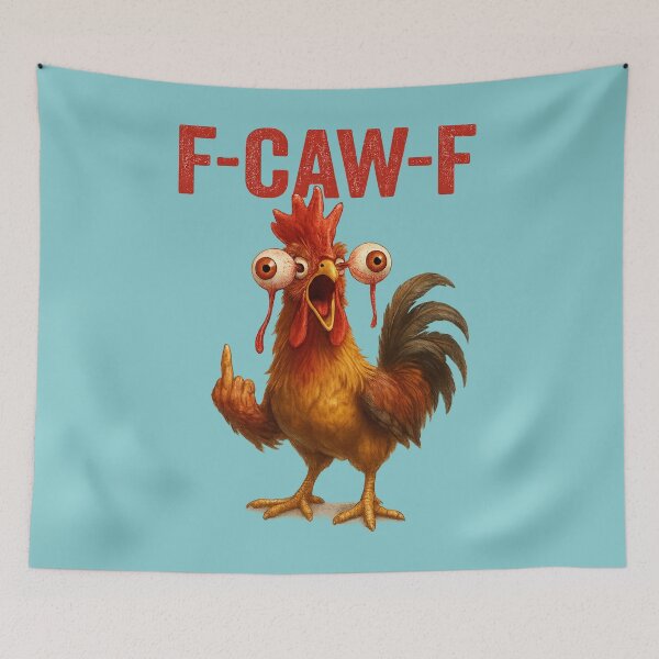 Item preview, Rooster Freak-Out – F-CAW-F | Viral Meme Art designed and sold by TrendTribeTP.