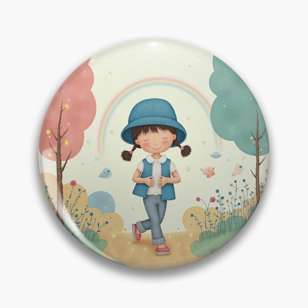 Item preview, Girl Walking Under the Rainbow designed and sold by Whimsical Hug.