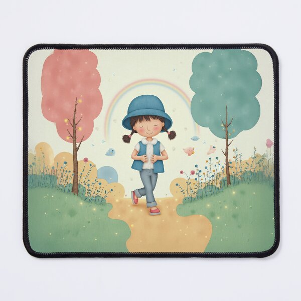 Item preview, Girl Walking Under the Rainbow designed and sold by Whimsical Hug.