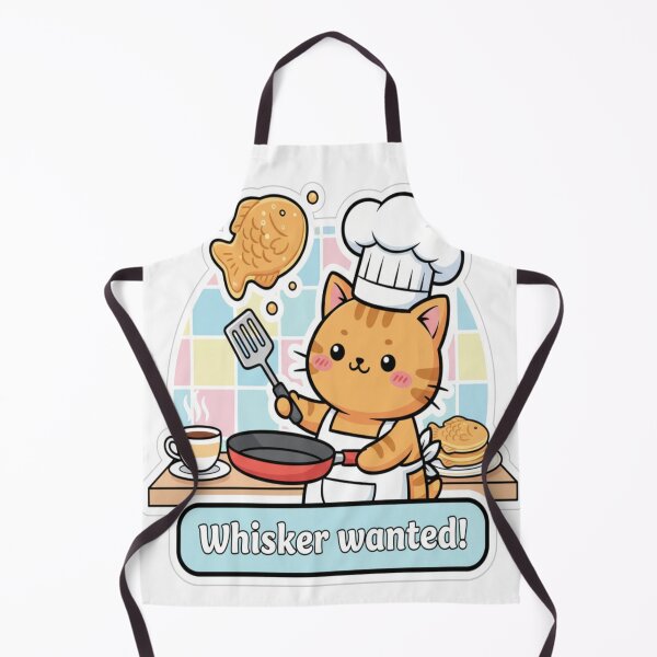Item preview, Chef Meme Cat Funny Whisker Wanted Cooking Design designed and sold by Neko-Doodle-co.