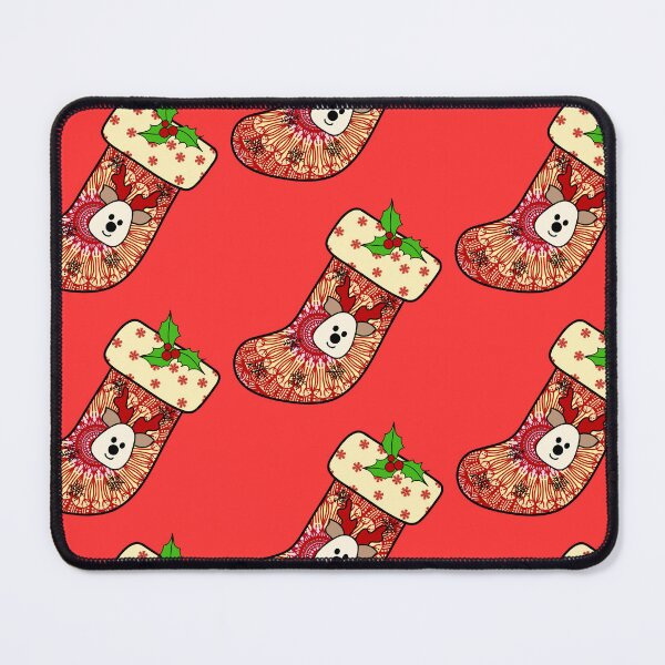 Item preview, Reindeer Cute Festive Christmas mandala red stocking filler cozy joy happy holiday vibes designed and sold by DivineMandala.