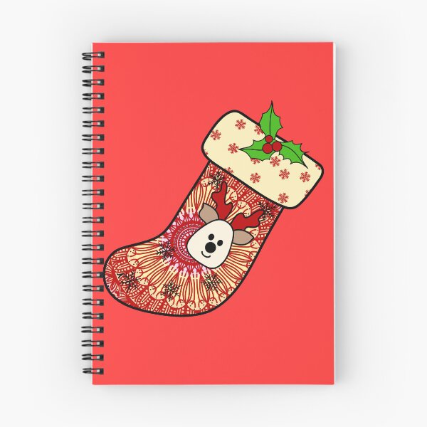 Item preview, Reindeer Cute Festive Christmas mandala red stocking filler cozy joy happy holiday vibes designed and sold by DivineMandala.