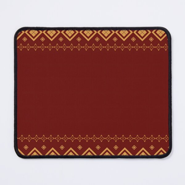 Item preview, Elegant Thai Geometric Textile Border Pattern in Gold and Red designed and sold by Bom2Ba.
