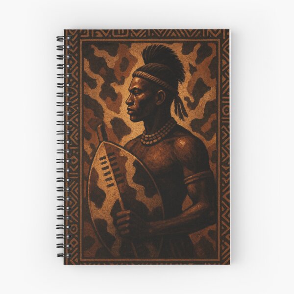Item preview, Zulu Shield - African traditional warrior designed and sold by DamioPolArt.