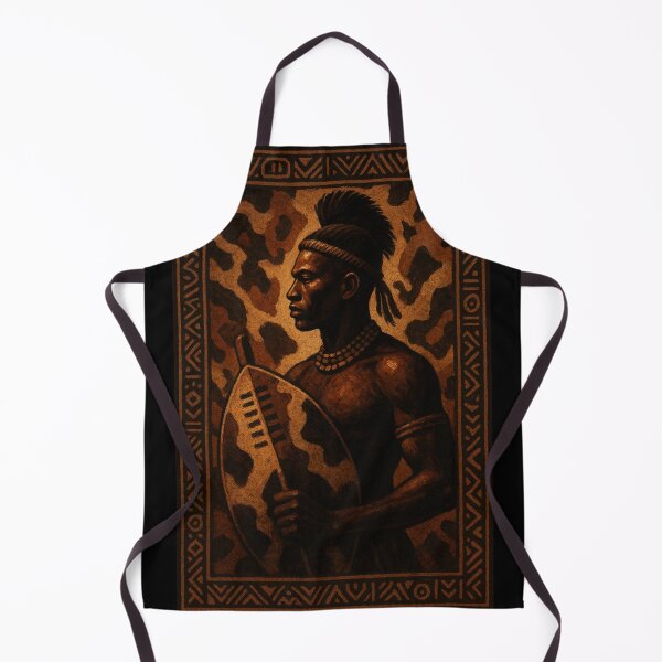 Item preview, Zulu Shield - African traditional warrior designed and sold by DamioPolArt.