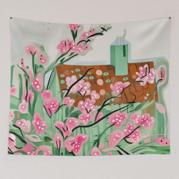 Item preview, Pink Flowers  David Hockney designed and sold by Vicky Brago-Mitchell®.