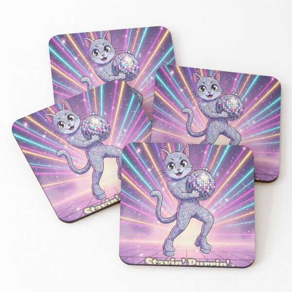 Item preview, Disco Catsuit Cat Funny Retro “Stayin’ Purrin’” Design designed and sold by Neko-Doodle-co.