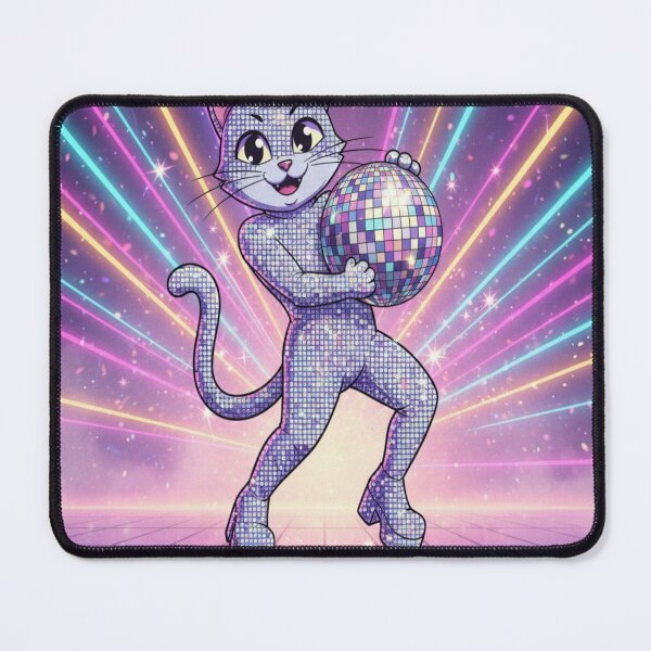 Item preview, Disco Catsuit Cat Funny Retro “Stayin’ Purrin’” Design designed and sold by Neko-Doodle-co.