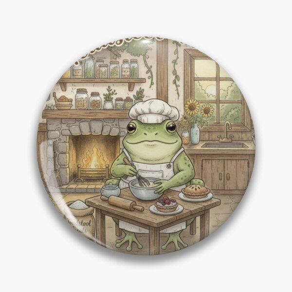 Item preview,  hand-drawn cottage core frog cooking classic tshirt designed and sold by anandsiva2703.