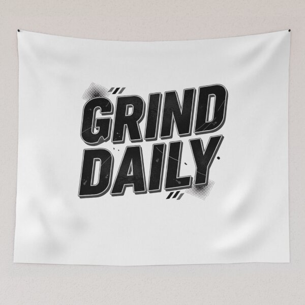 Item preview, GRIND DAILY Motivational Typography Design | Streetwear Athletic Graphic designed and sold by Happyfreedom.
