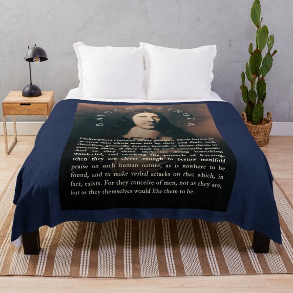 Item preview, Baruch Spinoza quote: Philosophers conceive of the passions which harass us as vices into which men fall by their own fault, and, therefore, generally deride, designed and sold by artbleed.