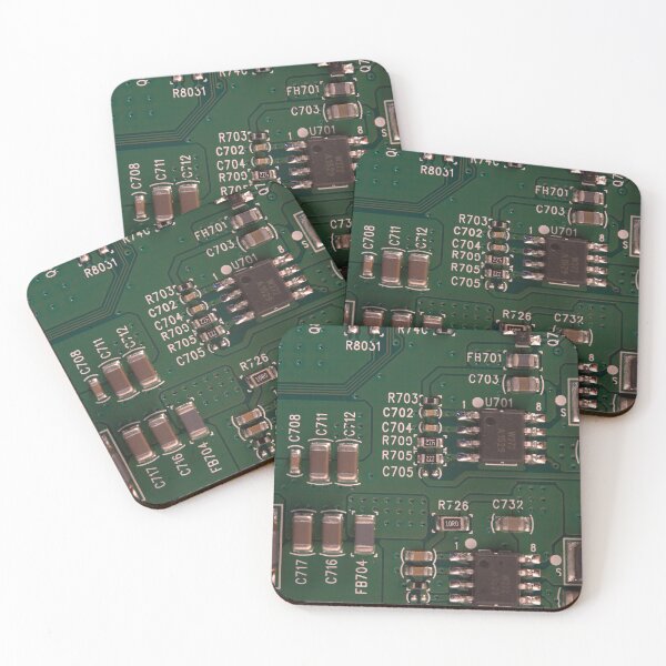 Item preview, Bird's-eye PCB View: Resistors & Caps designed and sold by Petalgrain.
