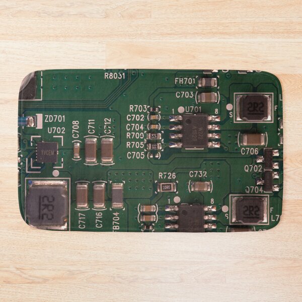 Item preview, Bird's-eye PCB View: Resistors & Caps designed and sold by Petalgrain.