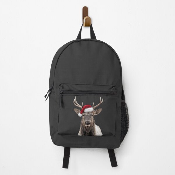 Item preview, Elk with Christmas Hat – Festive Elk Xmas Design designed and sold by LazyOwlStore.