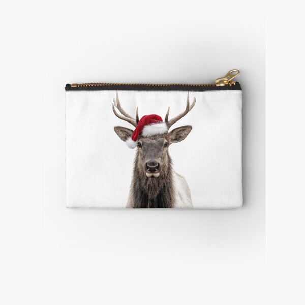 Item preview, Elk with Christmas Hat – Festive Elk Xmas Design designed and sold by LazyOwlStore.