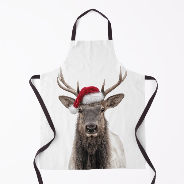 Item preview, Elk with Christmas Hat – Festive Elk Xmas Design designed and sold by LazyOwlStore.
