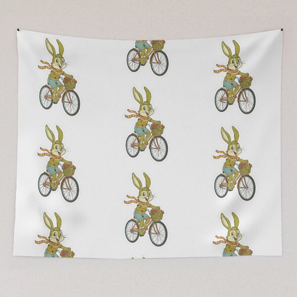 Item preview, A VINTAGE RABBIT ON A BIKE designed and sold by infinitearte.