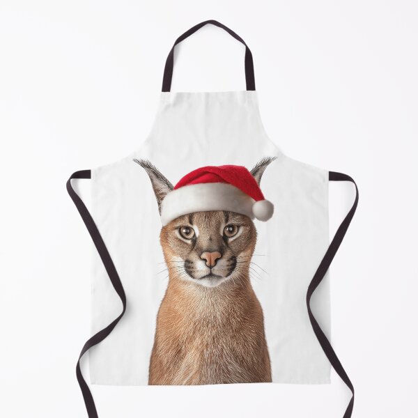 Item preview, Caracal cat with Christmas Hat – Festive Caracal Xmas Design designed and sold by LazyOwlStore.