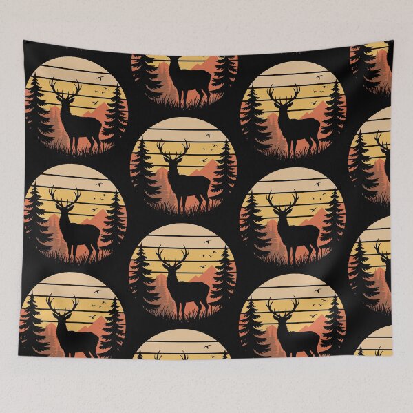 Item preview, Deer Silhouette Retro Sunset – Hunting & Wilderness designed and sold by KariusMira.