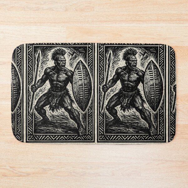Item preview, Zulu Shield - African hunter designed and sold by DamioPolArt.