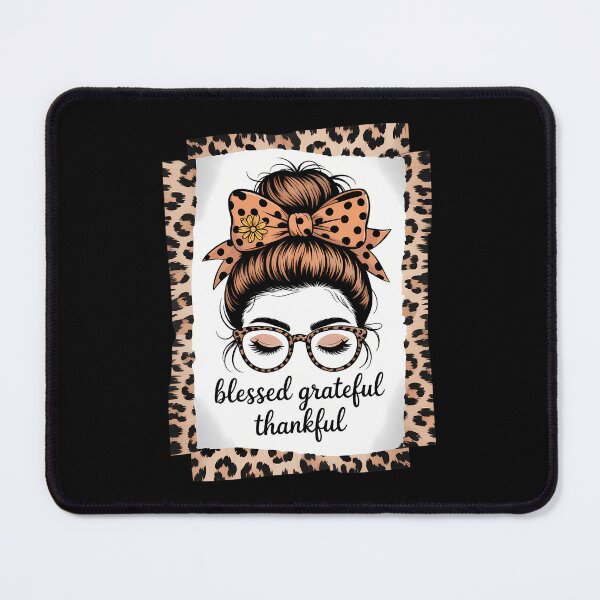 Item preview, Bleached Messy Bun Thankful Grateful Blessed Autumn Falling designed and sold by LeeEvans222.