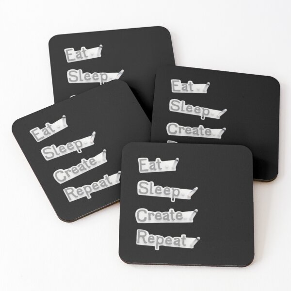 Item preview, Eat Sleep Create Repeat Artistic Quote Shirt designed and sold by Life Quotes.