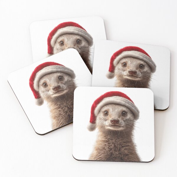 Item preview, Mongoose with Christmas Hat – Festive Mongoose Xmas Design designed and sold by LazyOwlStore.