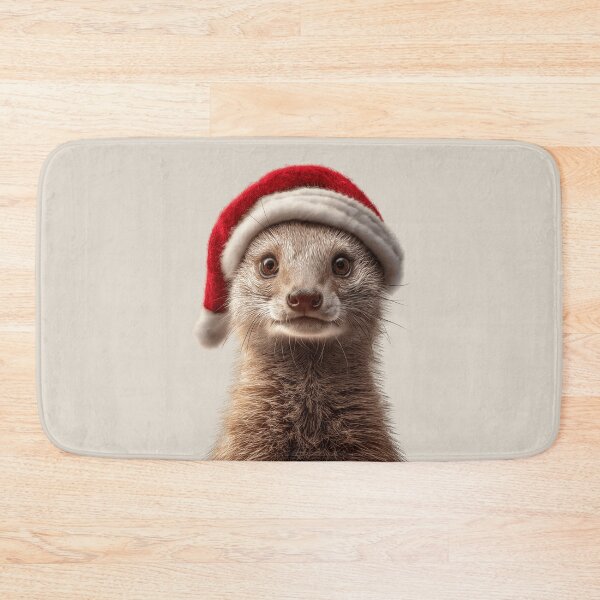 Item preview, Mongoose with Christmas Hat – Festive Mongoose Xmas Design designed and sold by LazyOwlStore.
