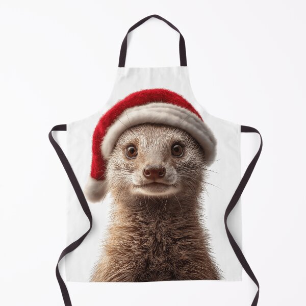 Item preview, Mongoose with Christmas Hat – Festive Mongoose Xmas Design designed and sold by LazyOwlStore.