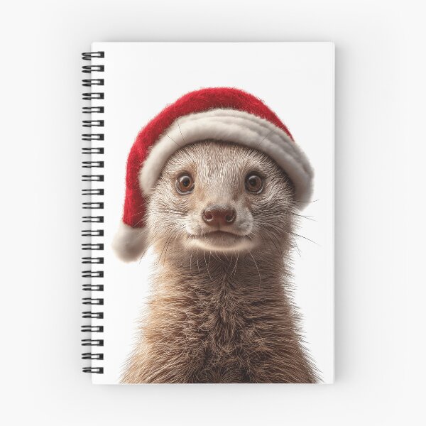 Item preview, Mongoose with Christmas Hat – Festive Mongoose Xmas Design designed and sold by LazyOwlStore.