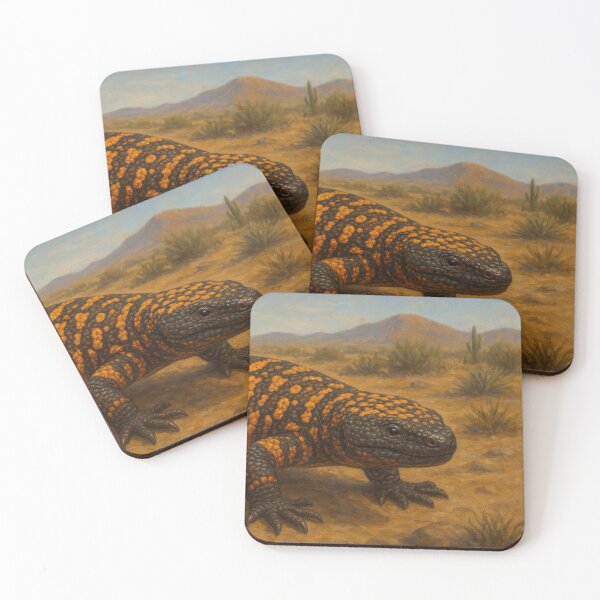 Item preview, Desert Gila Monster Illustration – Heloderma Suspectum Wildlife designed and sold by NocturnalNook.