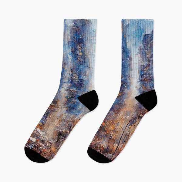 Item preview, Dynamic Abstract Cityscape: Impasto Urban Street Scene designed and sold by LanaGustavsson.