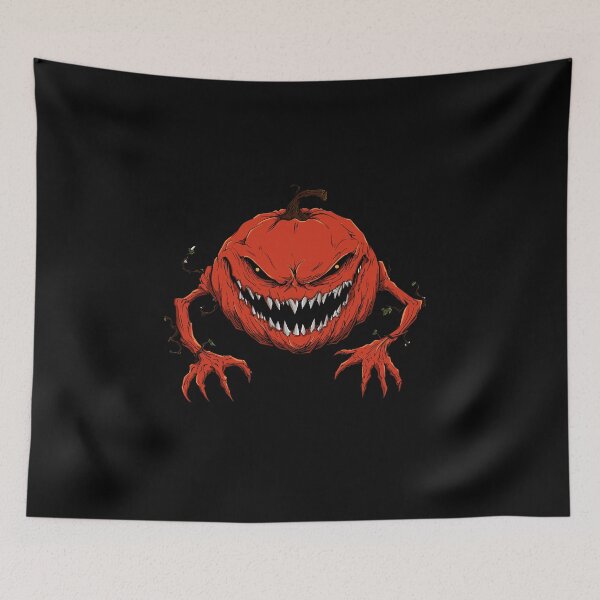 Item preview, Evil Demon Pumpkin – Creepy Halloween Monster Illustration designed and sold by Absyntart.