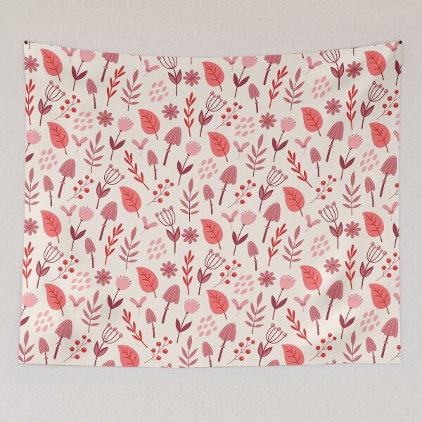 Item preview, Pink Botanical Floral Pattern designed and sold by QuietBloom80.