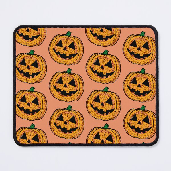 Item preview, Scary orange carved mandala pumpkin face spooky scary Adorable autumn seasonal orange fall pumpkin designed and sold by DivineMandala.