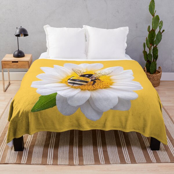 Item preview, Bee on White Daisy Flower, Close-up Bee on White Daisy Blossom, Bee on White Daisy Isolated for Nature Background, Environmental Education, Agriculture & Pollination designed and sold by MamaDong.