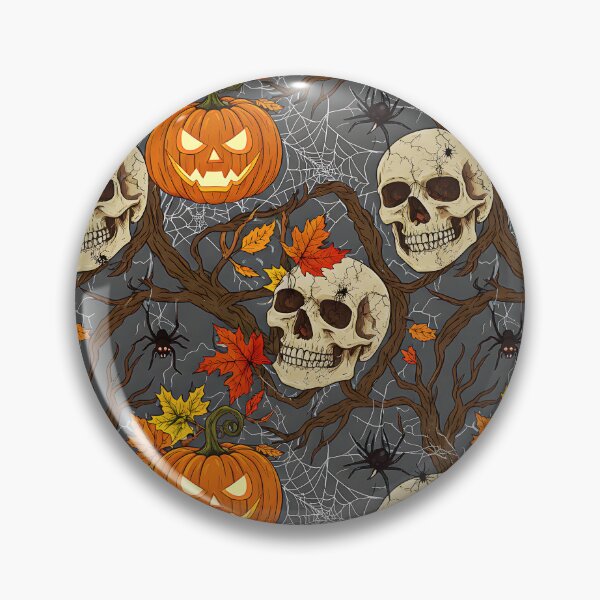 Item preview, Halloween Seem Less Pattern with Skulls designed and sold by Huskyyy Designs.