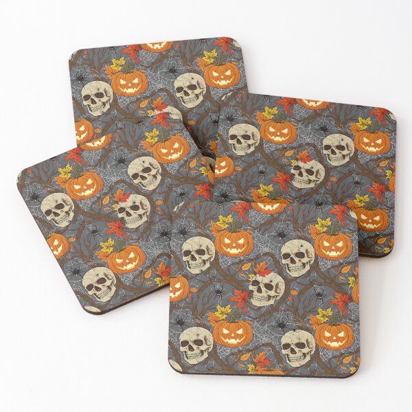 Item preview, Halloween Seem Less Pattern with Skulls designed and sold by Huskyyy Designs.