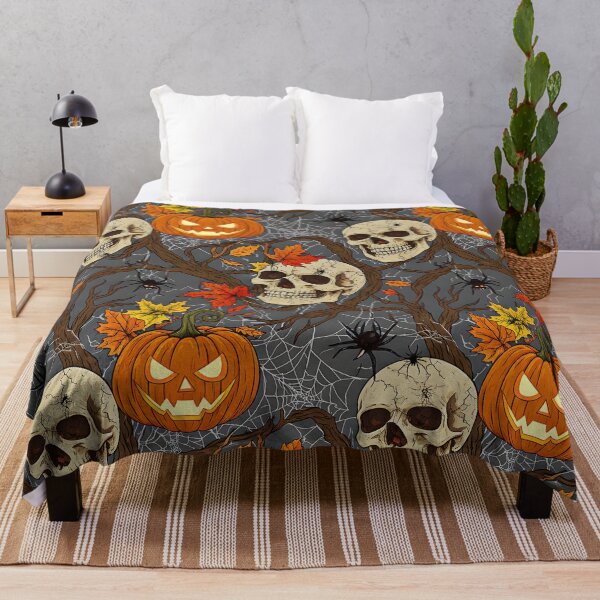 Item preview, Halloween Seem Less Pattern with Skulls designed and sold by Huskyyy Designs.