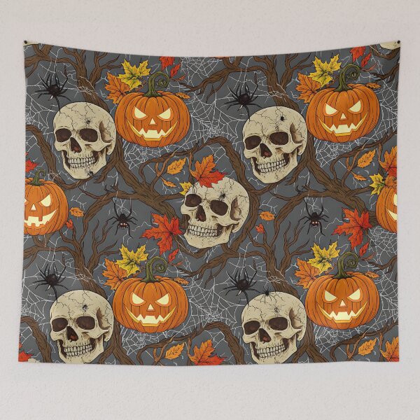 Item preview, Halloween Seem Less Pattern with Skulls designed and sold by Huskyyy Designs.