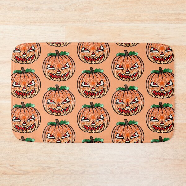 Item preview, Halloween Orange Scary Carved mandala pumpkin face spooky adorable ble autumn seasonal fall pumpkin designed and sold by DivineMandala.