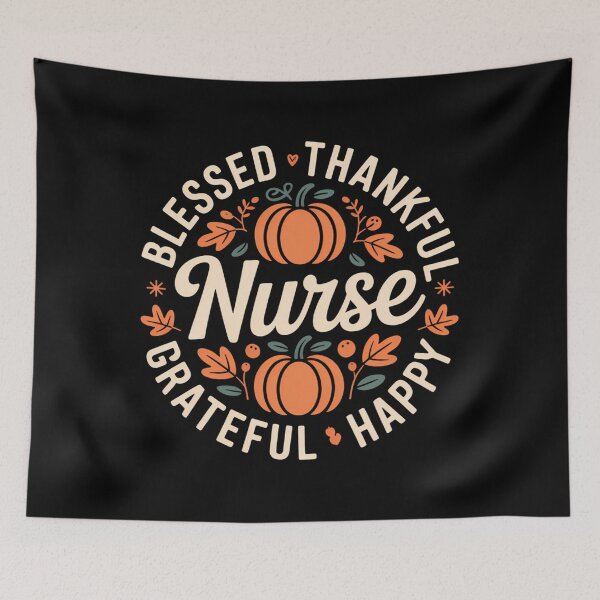 Item preview, Blessed Thankful Thanksgiving Nurse designed and sold by JonBarnes22.