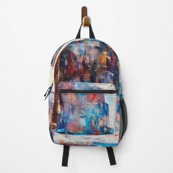 Item preview, Dynamic Abstract Cityscape: Impasto Urban Street Scene designed and sold by LanaGustavsson.