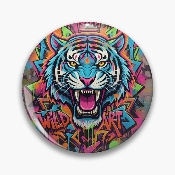 Item preview, Wild Urban Roar - Neon Graffiti Tiger King designed and sold by Kash3f.