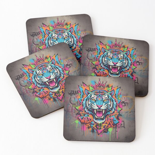 Item preview, Wild Urban Roar - Neon Graffiti Tiger King designed and sold by Kash3f.
