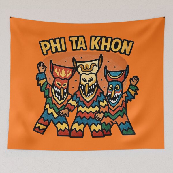 Item preview, Thailand Phi Ta Khon Festival -- Ghost Dancers designed and sold by Myra365Art.